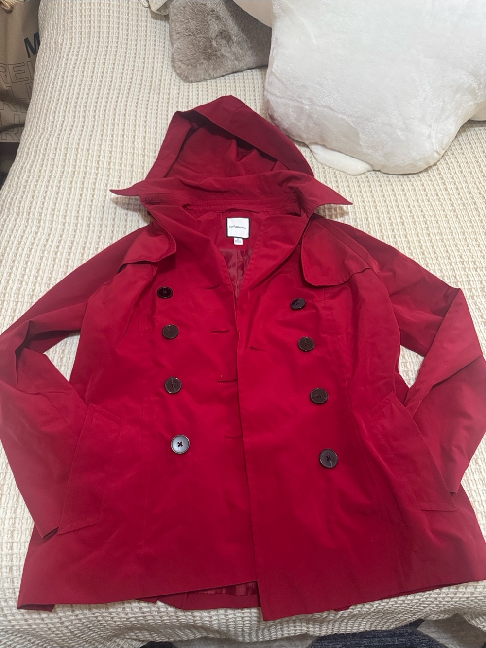 croft & barrow Red Hooded Coat